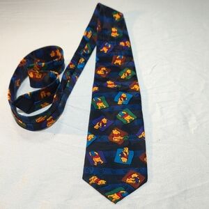Blue and Orange Silk Patterned Ties